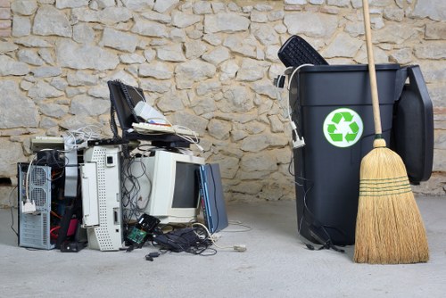 Residential rubbish being loaded for removal
